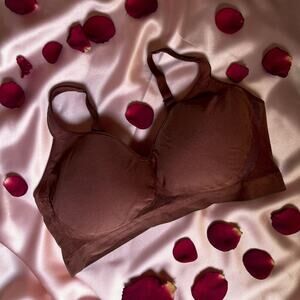 Shapermint Essentials Women's 4XL Brown Wireless No Underwire Stretchy Bra